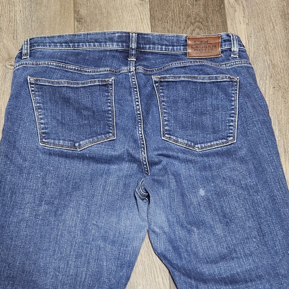 Lauren Ralph Lauren (LRL) Women's‎ Modern Straight Denim Jeans - 14 - Midrise - Picture 4 of 10
